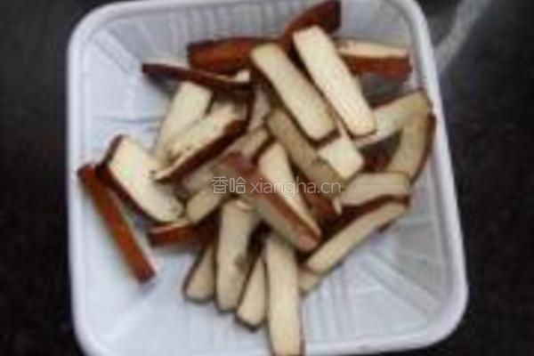 小油菜炒香干的做法图解4