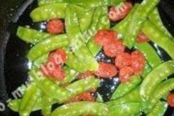 腊味荷兰豆的做法图解3