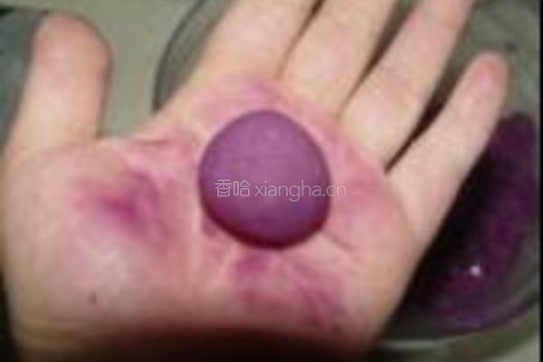 心形紫薯饼的做法图解4