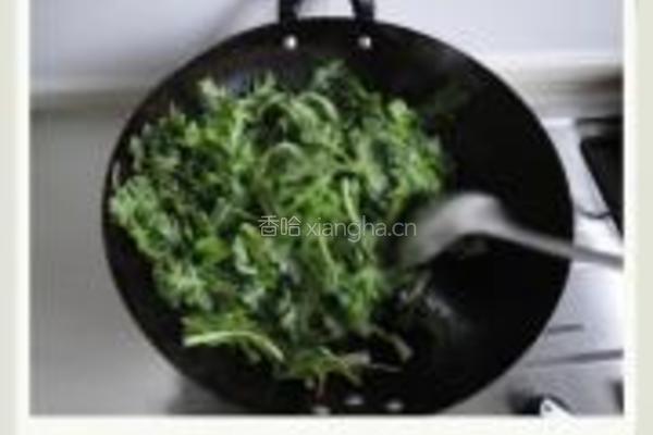 素炒茼蒿的做法图解5