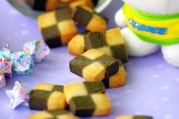 绿茶格子饼干