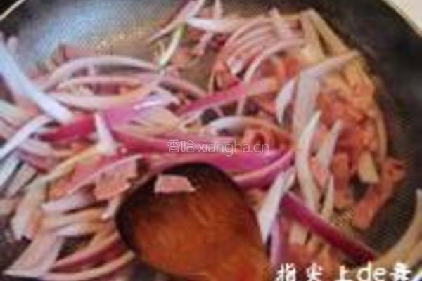 培根洋葱蘑菇的做法图解4