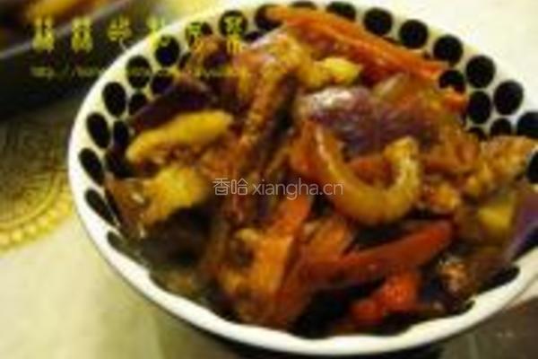 洋葱胡萝卜炒咸肉的做法图解7
