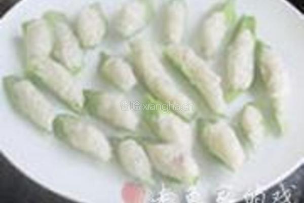 鱼茸蒸秋葵的做法图解6
