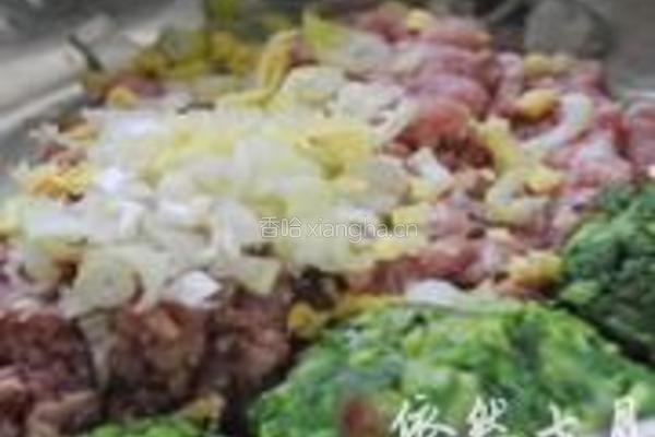 猪肉小白菜馅饼的做法图解3