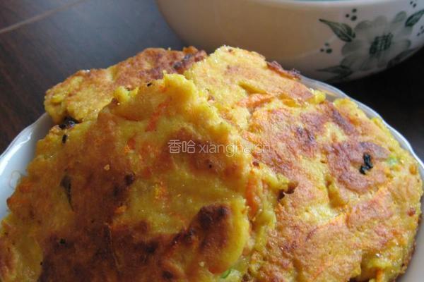 豆浆加胡萝卜煎饼