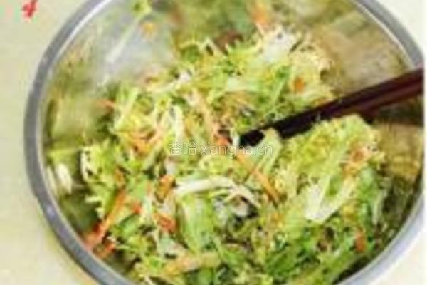 虾皮拌苦菊的做法图解4