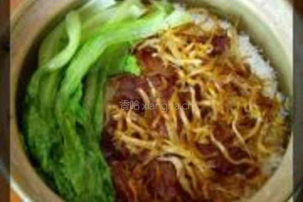 银鱼腊味煲仔饭的做法图解4