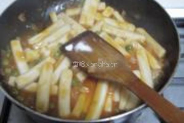 黑胡椒茄汁年糕的做法图解8