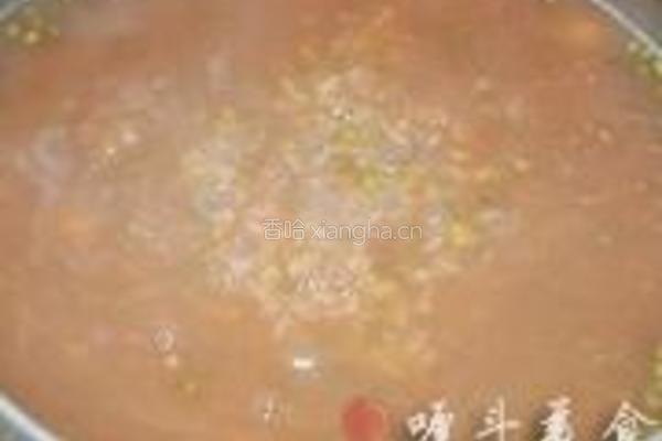 荷香绿豆莲子羹的做法图解3