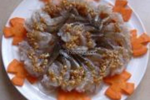 清蒸蒜蓉凤尾虾的做法图解4