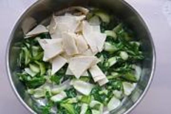 青菜烧百叶的做法图解4