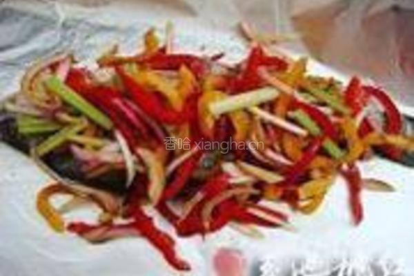 彩椒焗烤海鲈鱼的做法图解6