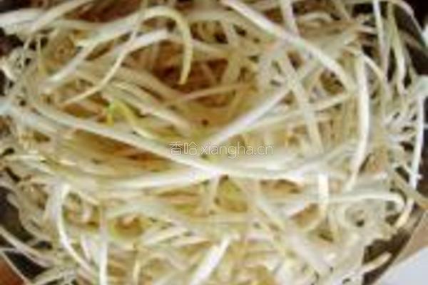 绿豆芽炒干丝的做法图解1