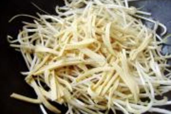 绿豆芽炒干丝的做法图解6