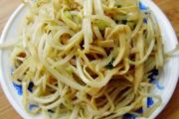 绿豆芽炒干丝的做法图解8
