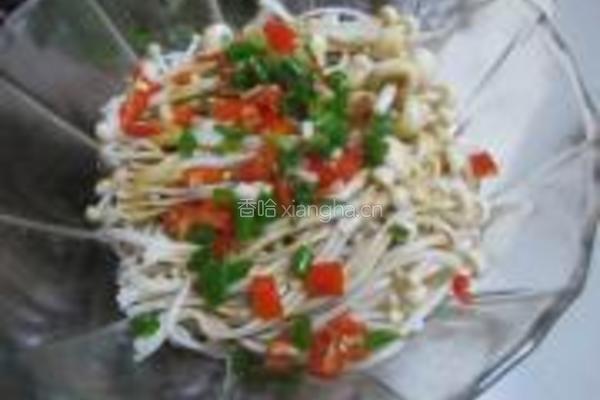 炝拌金针菇的做法图解4