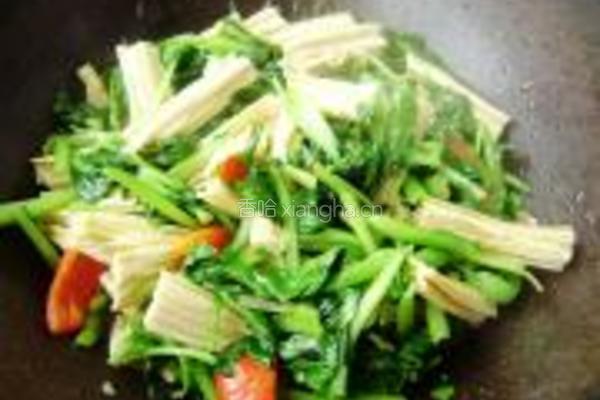 腐竹烧油菜的做法图解7