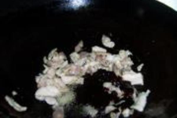 酱焖肉片扁豆的做法图解6