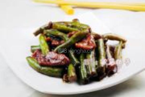 酱焖肉片扁豆的做法图解9