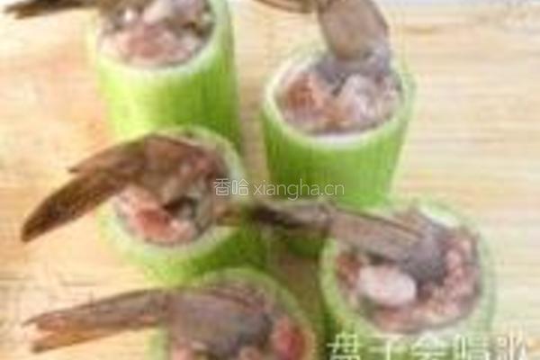 虾仁肉末丝瓜盅的做法图解8