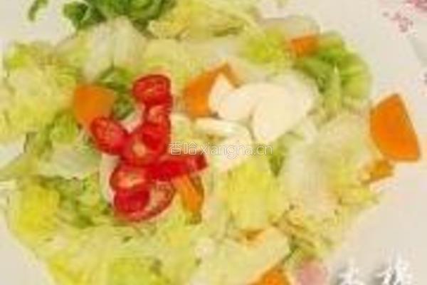 酸甜泡菜北极虾的做法图解4