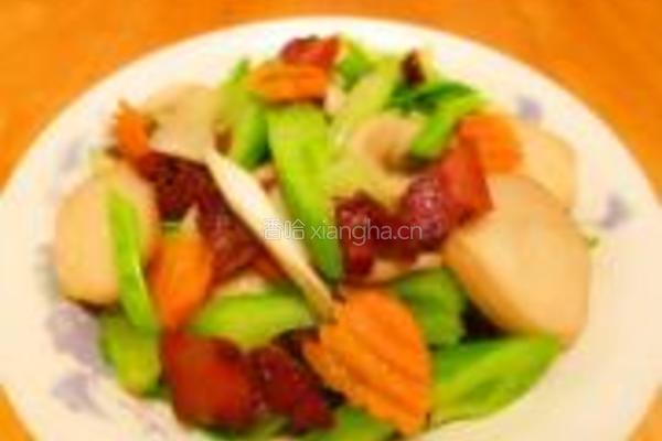 腊肉杏鲍炒西芹的做法图解7