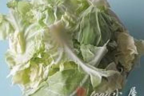 腊肉卷心菜的做法图解2