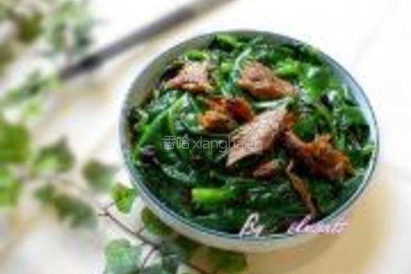 豆豉鲮鱼炒潺菜的做法图解6