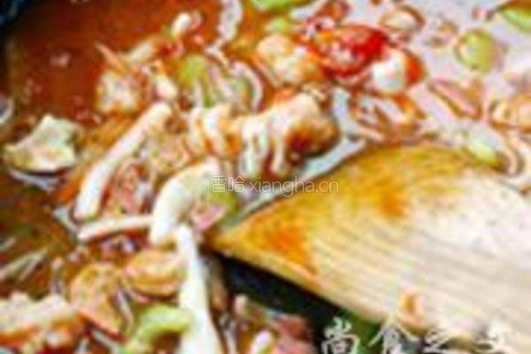 虾仁鱿鱼意面的做法图解9