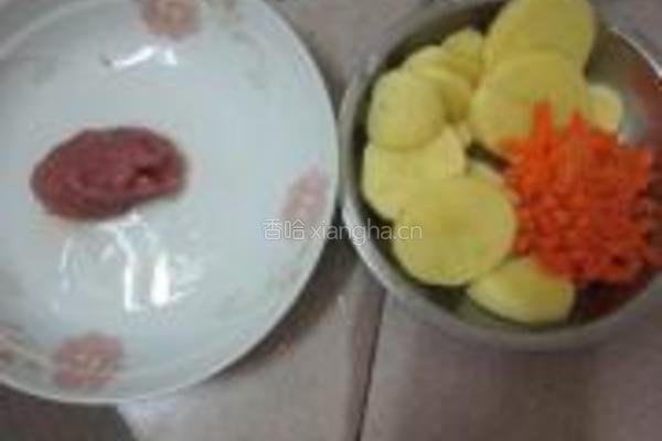 肉沫土豆茸的做法图解2