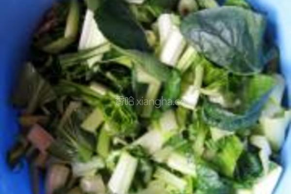 芋头青菜炒饭的做法图解1