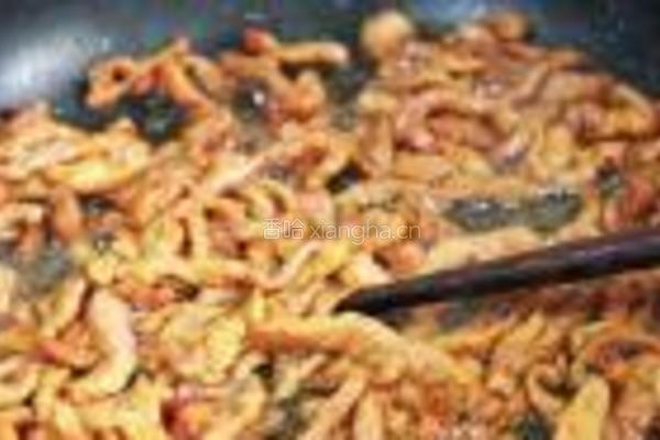 橄榄菜甜豆炒肉丝的做法图解4