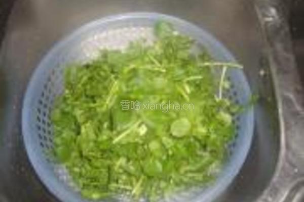 猪肉炒西洋菜的做法图解2
