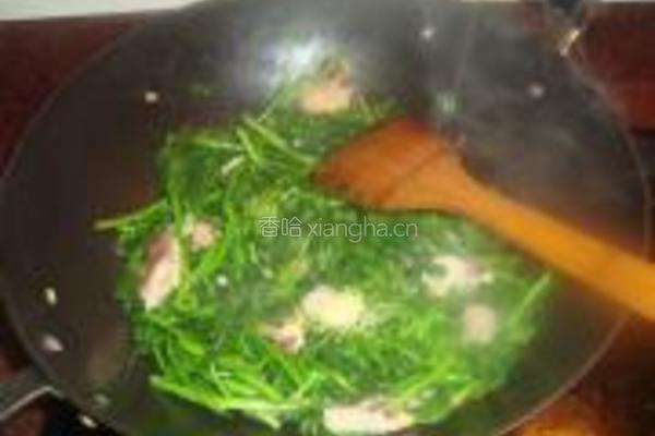 猪肉炒西洋菜的做法图解6