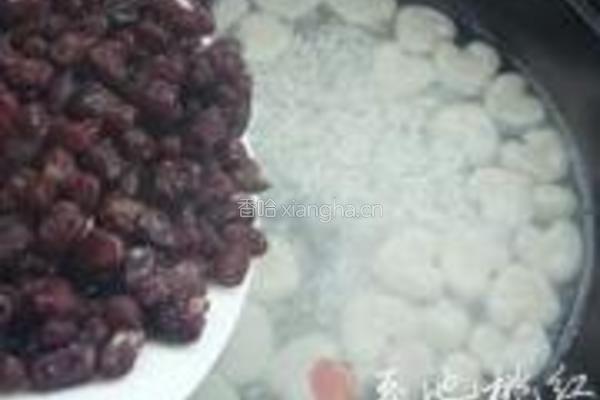 红豆米酒小汤圆的做法图解3