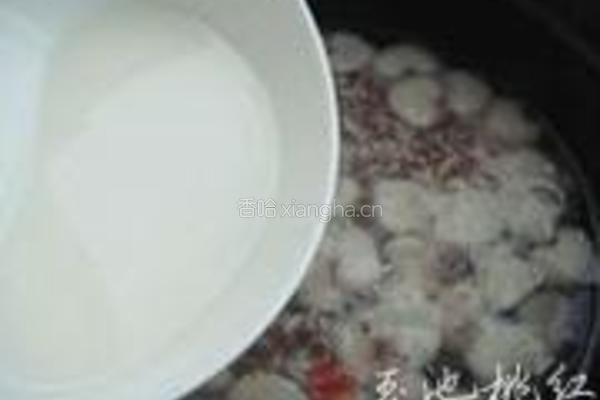 红豆米酒小汤圆的做法图解4