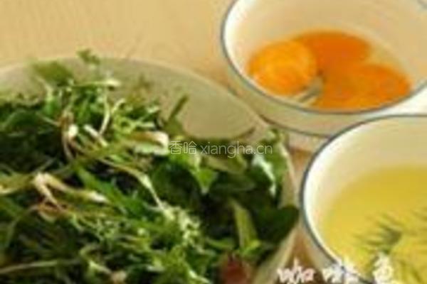 蛋丝蒲公英的做法图解1