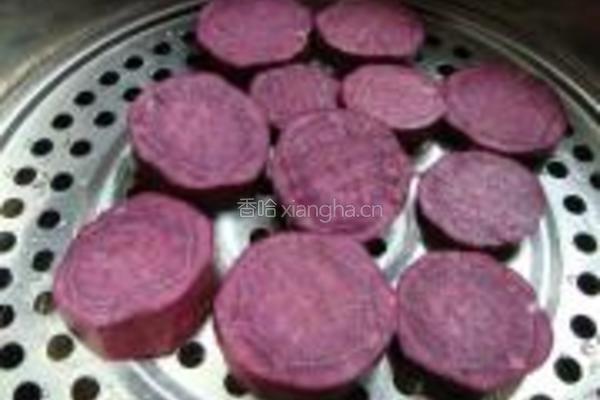 紫薯瓜仁饼的做法图解1