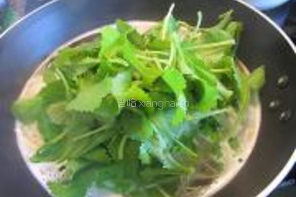 鸡肝芥菜小米面的做法图解3
