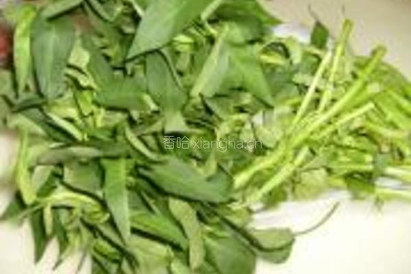 小米辣拌空心菜的做法图解1