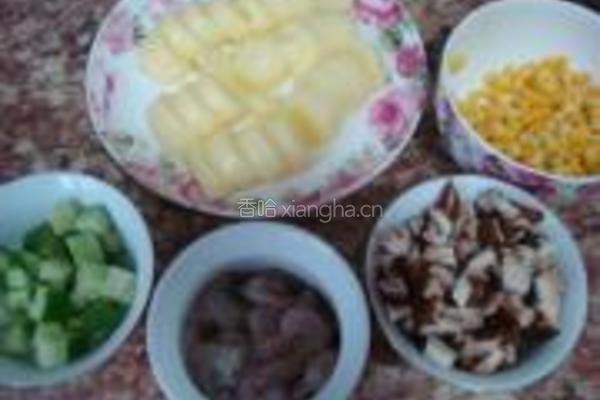 虾仁日本豆腐汤的做法图解1