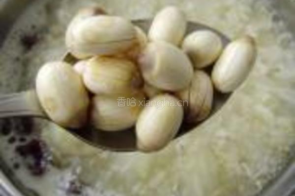 红毛丹糯米莲子粥的做法图解7