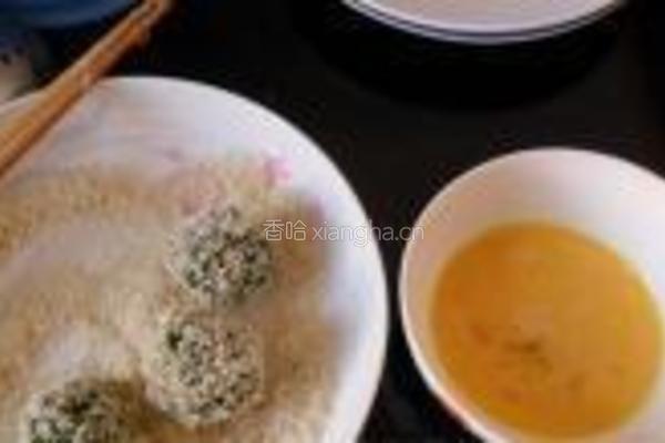 干炸荠菜丸子的做法图解10