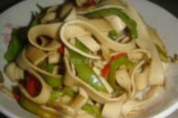 青红椒炒千张的做法图解5