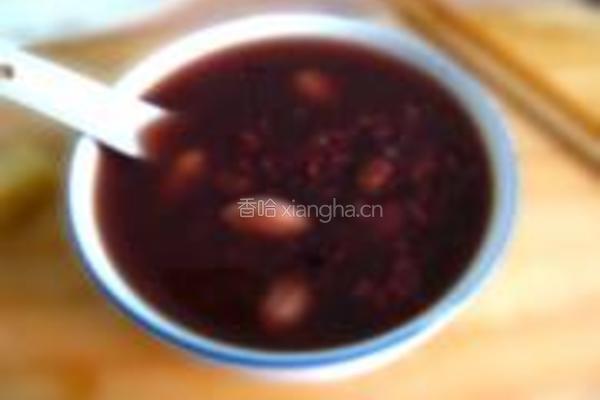 红豆花生黑米粥的做法图解5