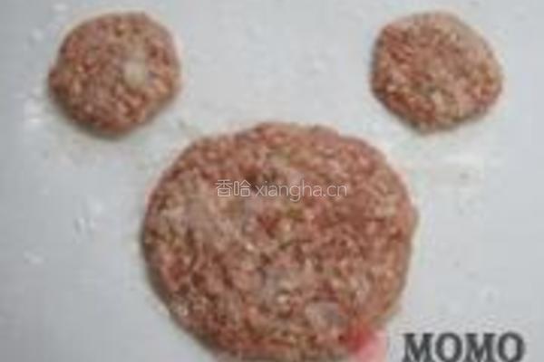 小熊汉堡肉饼的做法图解5