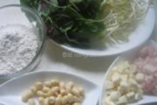 茭白花生肉丁炸酱面的做法图解2