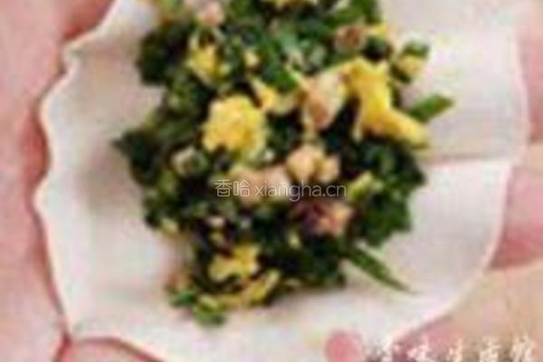 鱿鱼干韭菜鸭蛋水饺的做法图解5