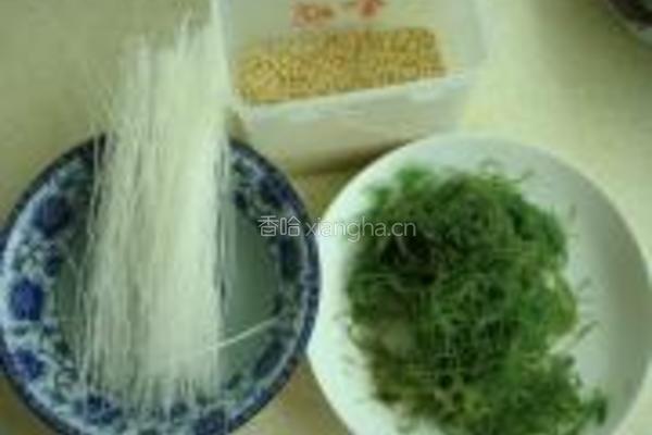 海藻芽拌粉丝的做法图解1